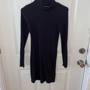 A&F black long sleeve bodycon dress